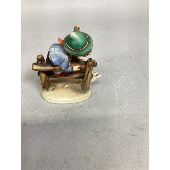 VTG Hummel Goebel Boy on Fence Duck Barnyard Figurine Western Germany - Picture 6 of 11